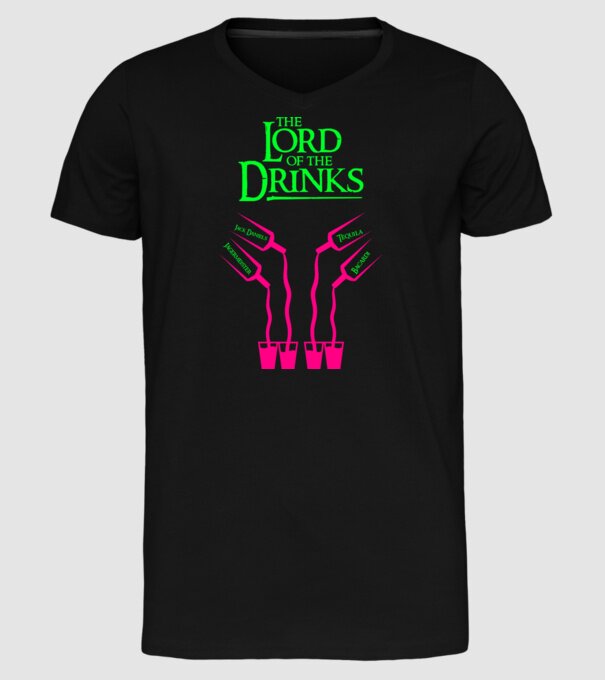 The Lord Of The Drinks model negru pe tricou
