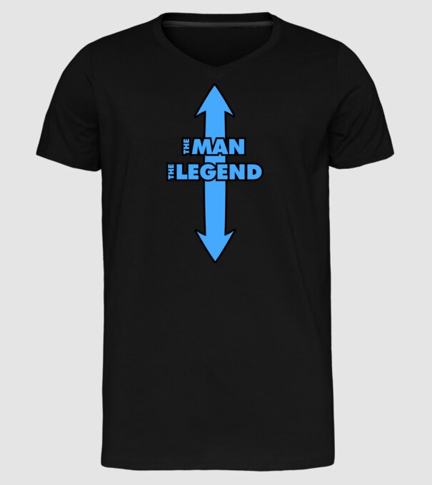 The Man The Legend model negru pe tricou