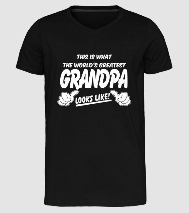 This is what the worlds greatest grandpa model negru pe tricou