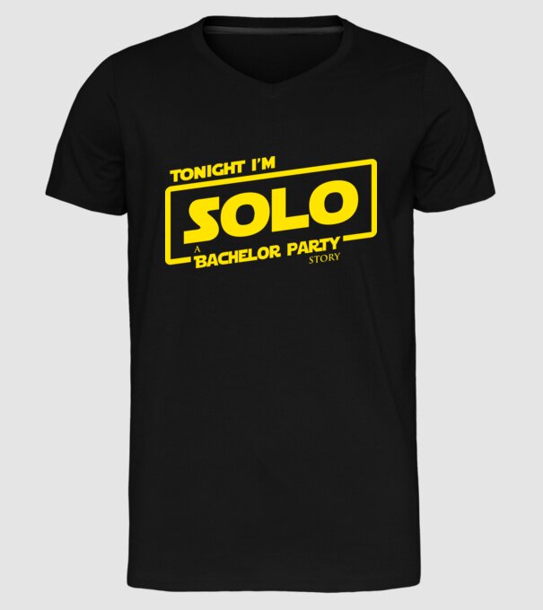 'Tonight I''m Solo' model negru pe tricou