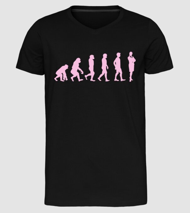 femeie de afaceri evoluție model negru pe tricou