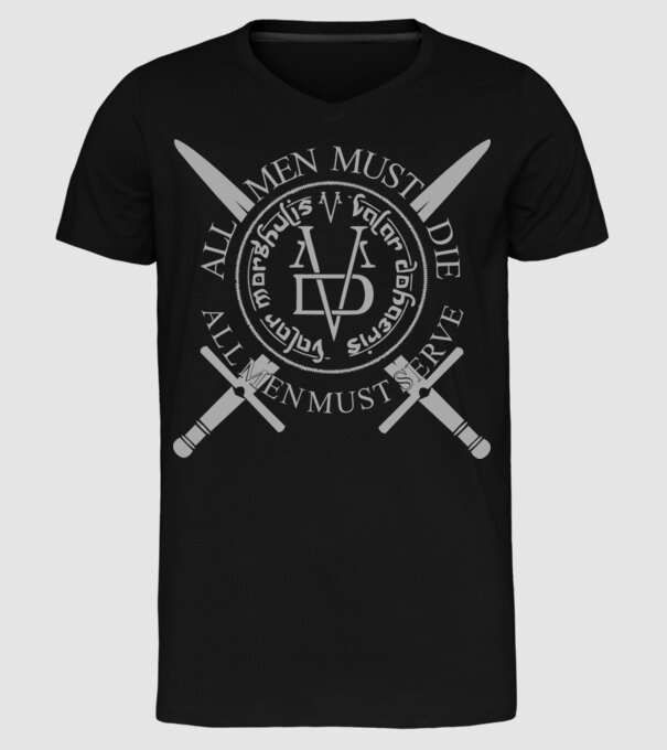 Valar Morghulis model negru pe tricou