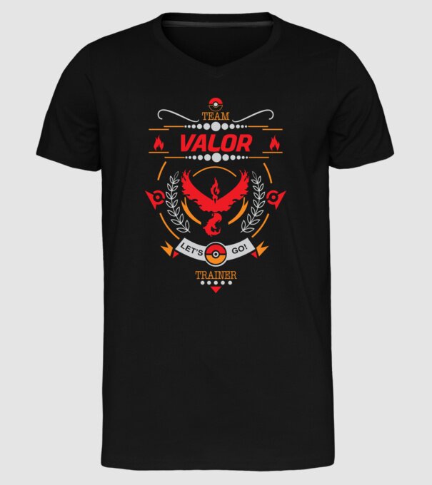 Valor team model negru pe tricou