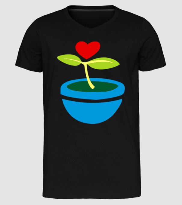 Floricică model negru pe tricou