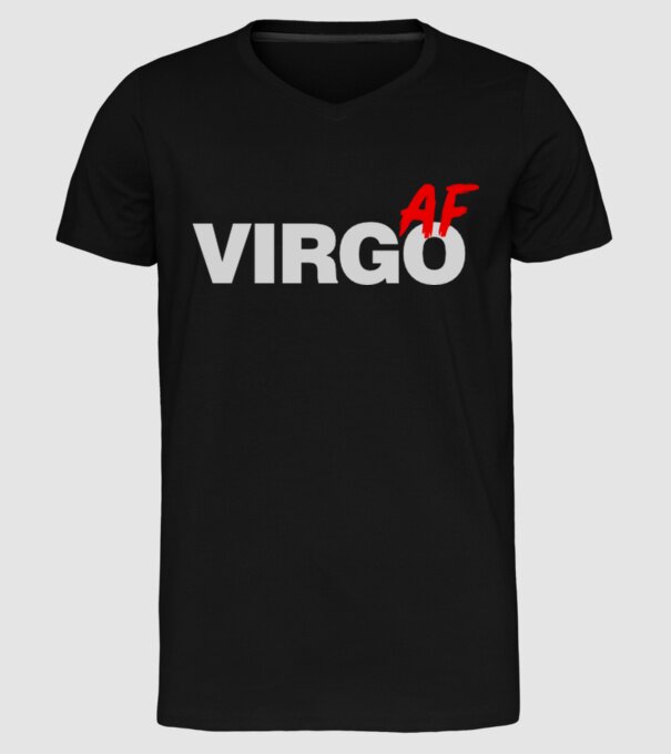 VIRGO as fuck model negru pe tricou