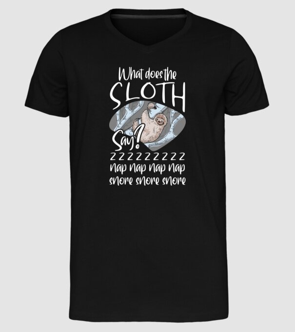 what does the sloth say model negru pe tricou