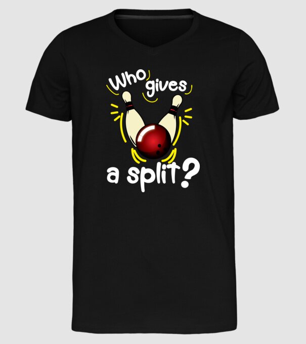 Who gives a split model negru pe tricou