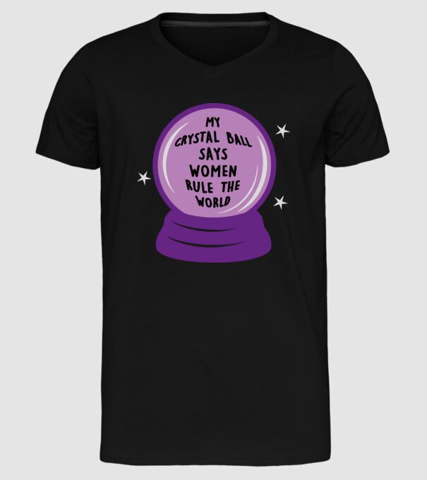Women rule the world model negru pe tricou