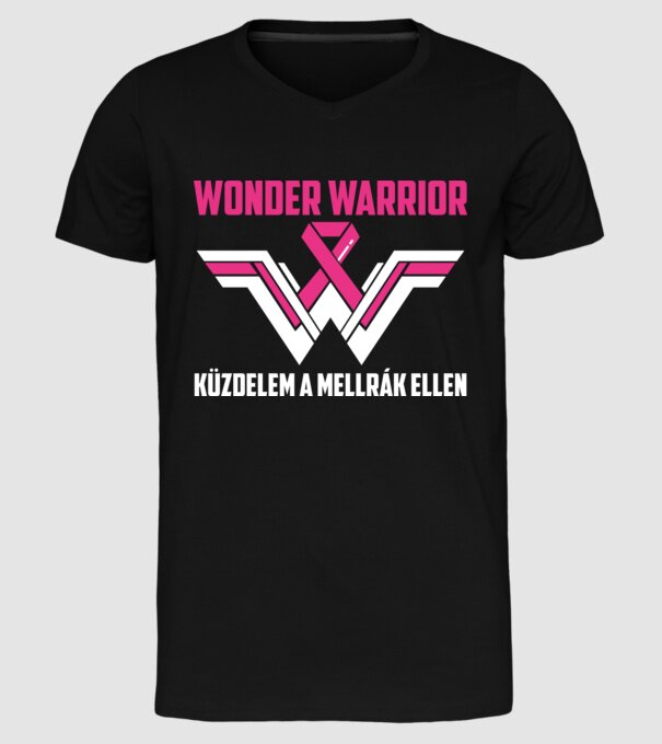 WONDER WARRIOR model negru pe tricou