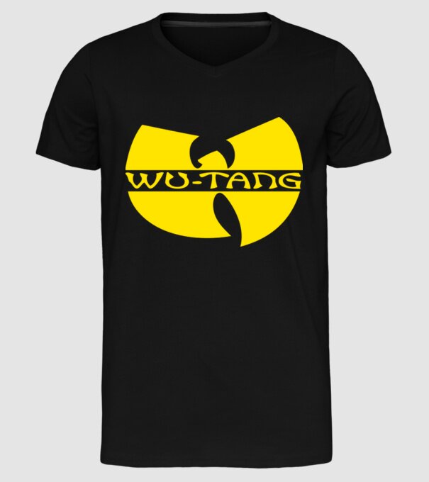wu tang logo model negru pe tricou