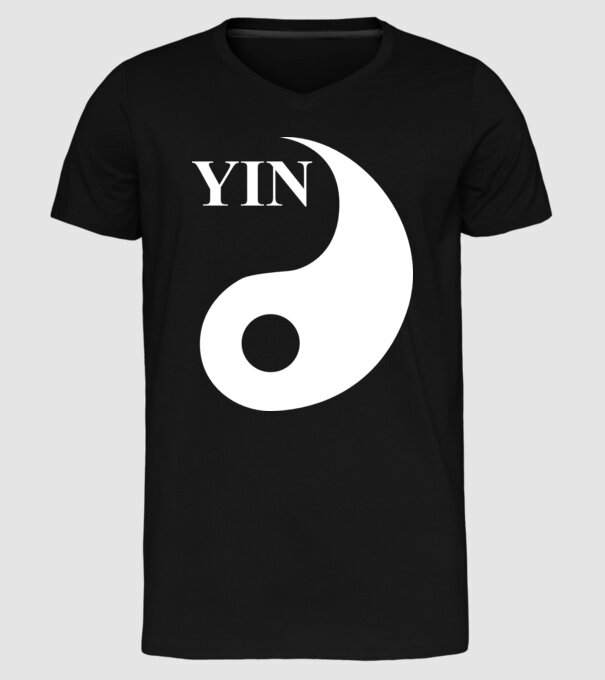 YIN model negru pe tricou
