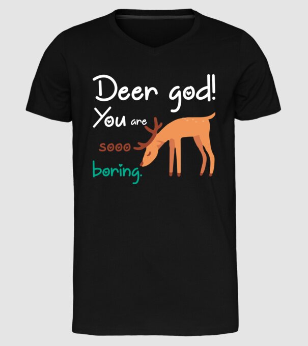 You = boring model negru pe tricou