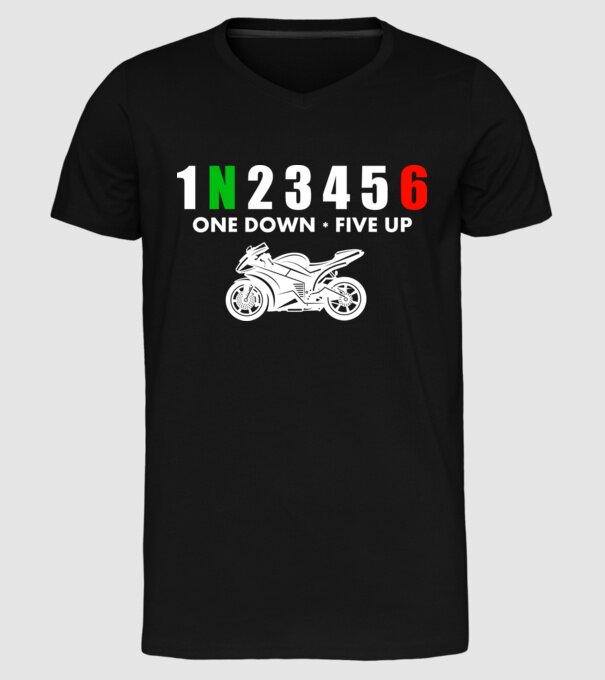 1N23456 model negru pe tricou