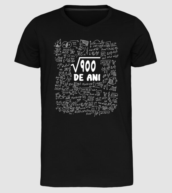 √900 de ani model negru pe tricou