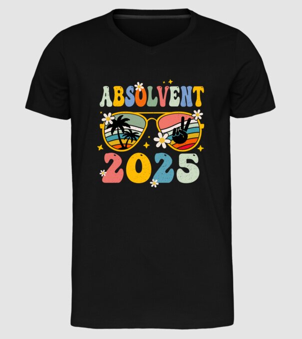 Absolvent 2025 model negru pe tricou