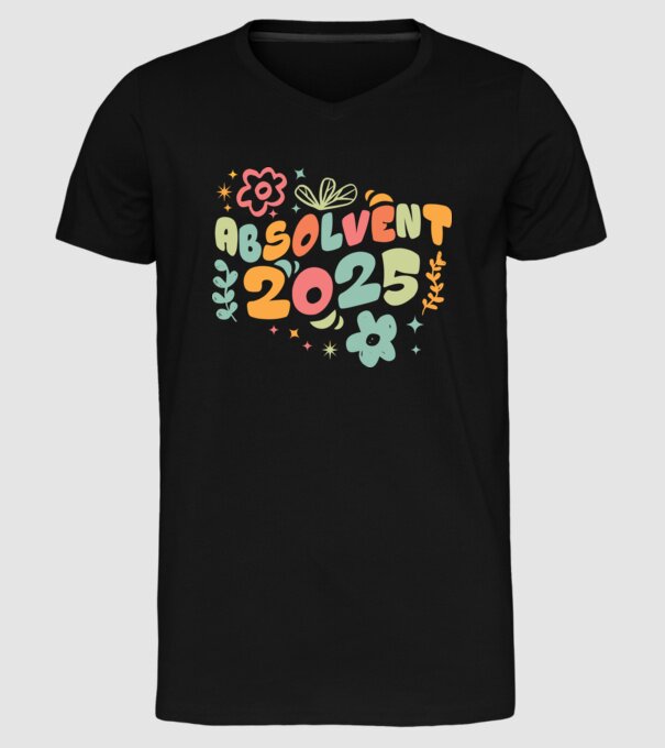 Absolventa 2025 model negru pe tricou