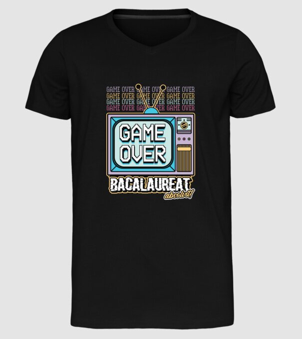 Absolvire retro bacalaureat model negru pe tricou