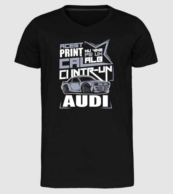 Acest prinț nu vine pe un cal alb, ci într-un Audi model negru pe tricou