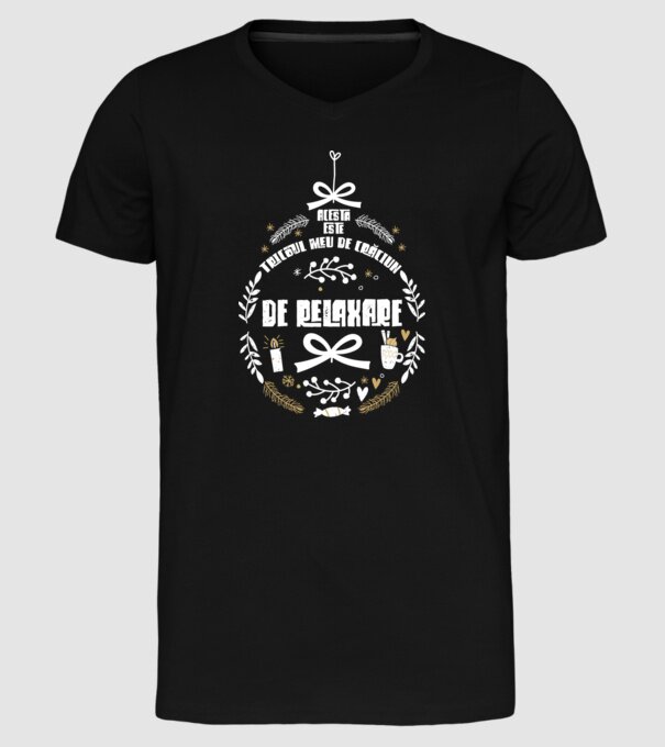 acesta este tricoul meu de Crăciun_ de relaxare model negru pe tricou