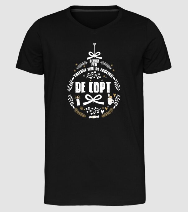 acesta este tricoul meu de Crăciun_de copt model negru pe tricou