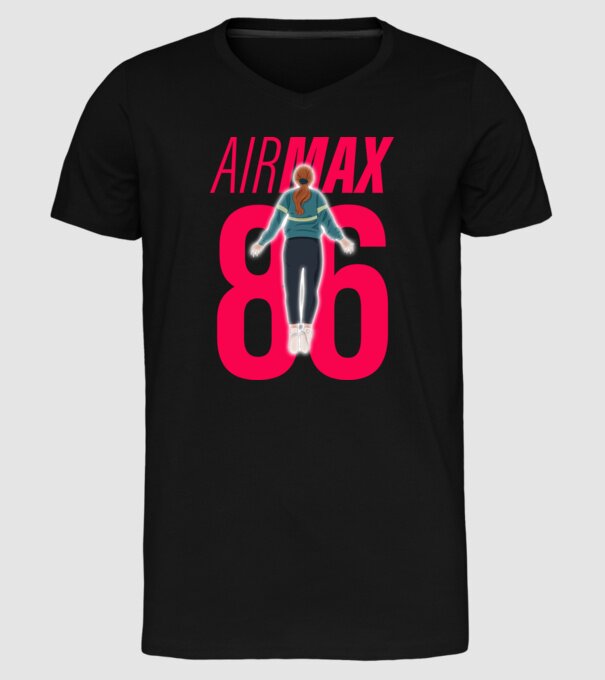 air max 86 stranger things model negru pe tricou