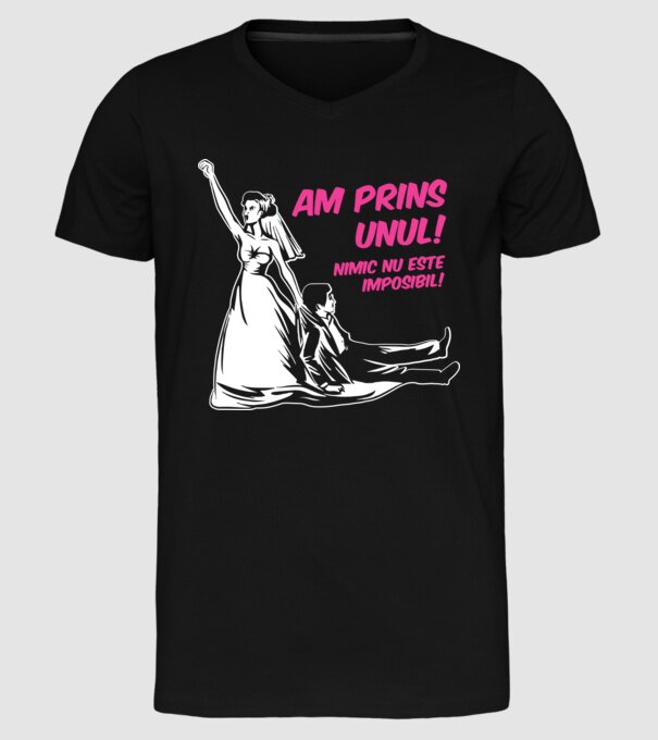 Am prins unul Nimic nu este imposibil model negru pe tricou