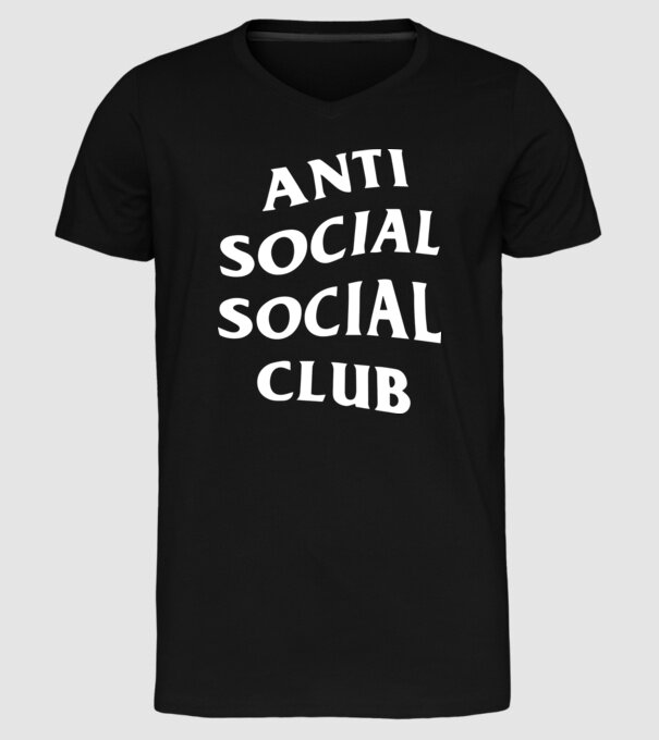 Anti social social club model negru pe tricou