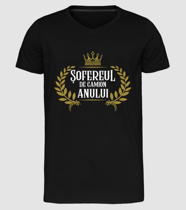 Anului Șofereul de camion model negru pe tricou