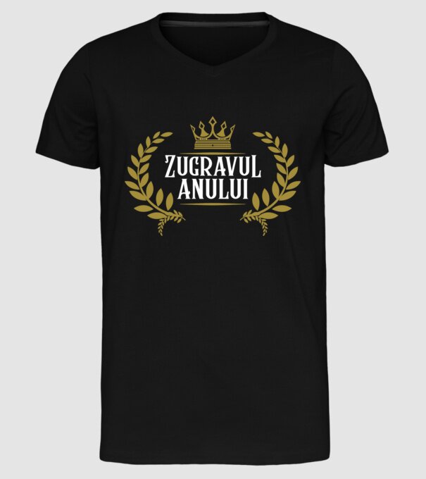 Anului Zugravul model negru pe tricou
