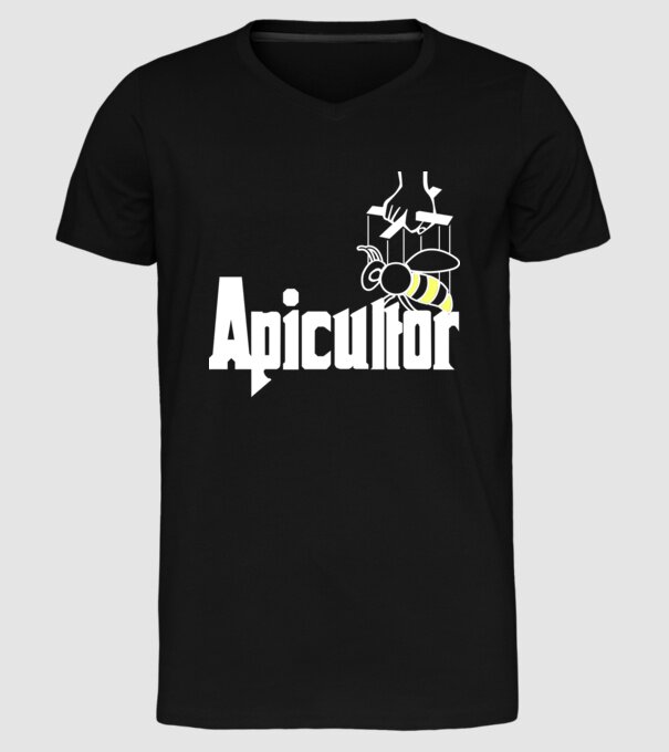 apicultor model negru pe tricou