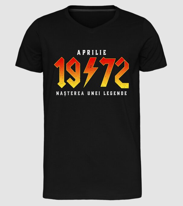 Aprilie-1972-nașterea unei legende model negru pe tricou