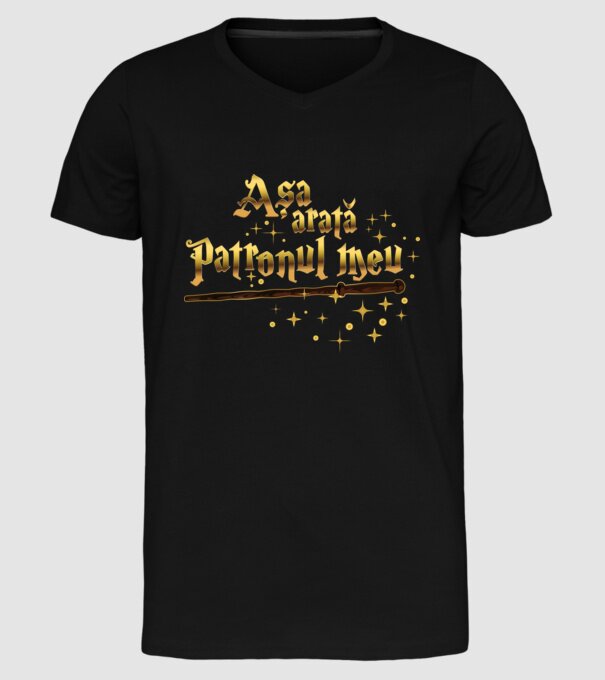 Așa arată patronul meu model negru pe tricou