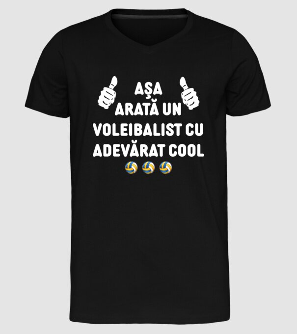 Așa arată un voleibalist cu adevărat cool model negru pe tricou