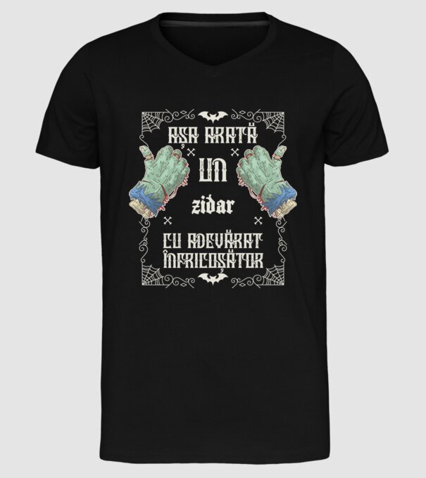 Așa arată un ZIDAR cu adevărat înfricoșător model negru pe tricou