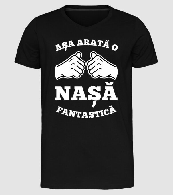 Așa arată o nașă fantastică model negru pe tricou