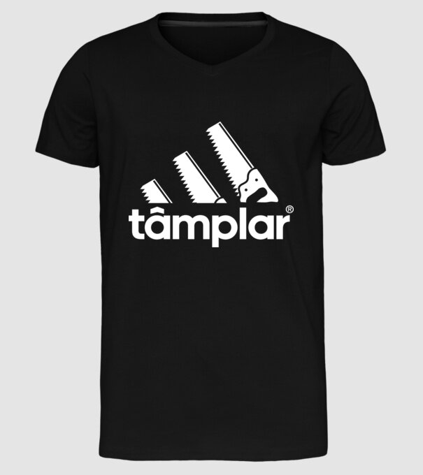 tâmplar model negru pe tricou