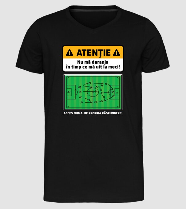 Atenție - Nu mă deranja, în timp ce mă uit la meci model negru pe tricou