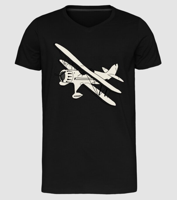 Avioane model negru pe tricou