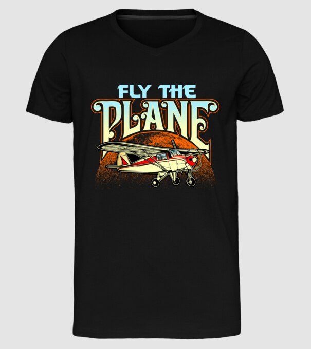 Avioane model negru pe tricou