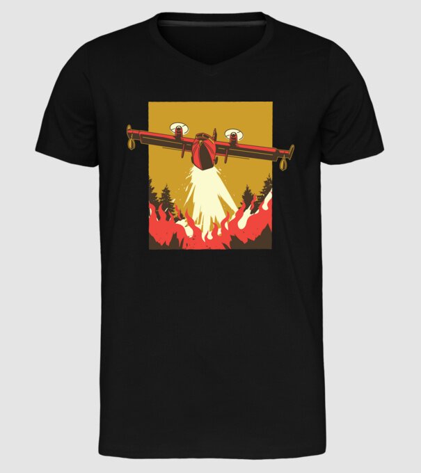 Avioane model negru pe tricou