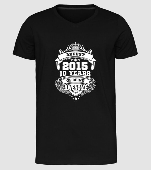 Awesome being of august 2015 model negru pe tricou
