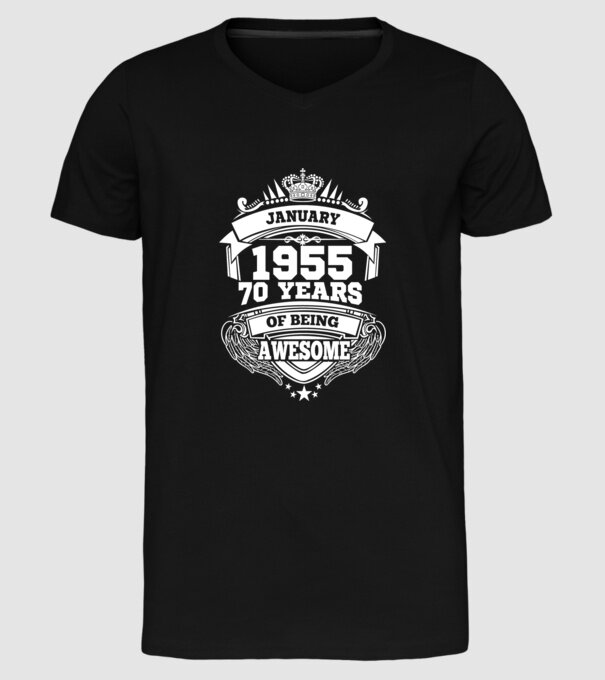 Awesome being of january 1955 model negru pe tricou