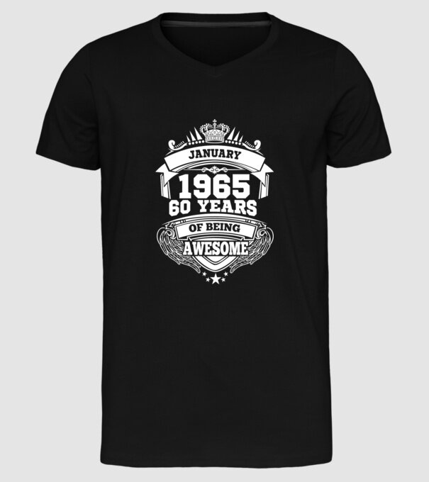 Awesome being of january 1965 model negru pe tricou