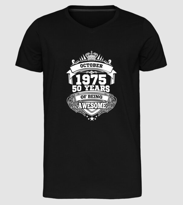 Awesome being of october 1975 model negru pe tricou