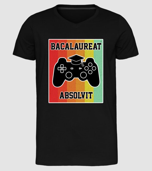 bacalaureat absolvit model negru pe tricou