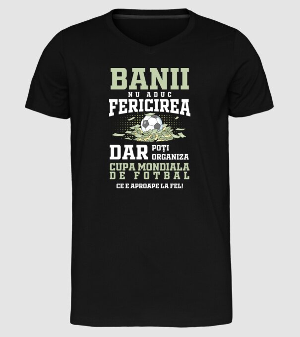 Banii nu aduc fericirea model negru pe tricou