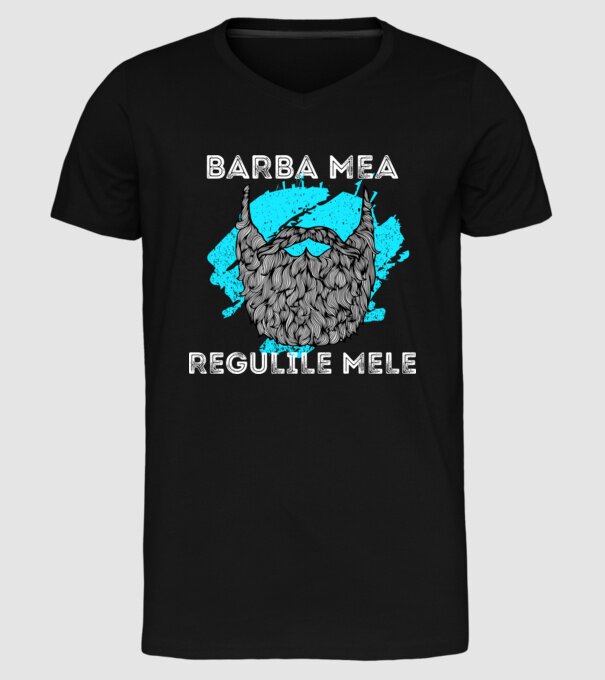barba mea - regulile mele model negru pe tricou
