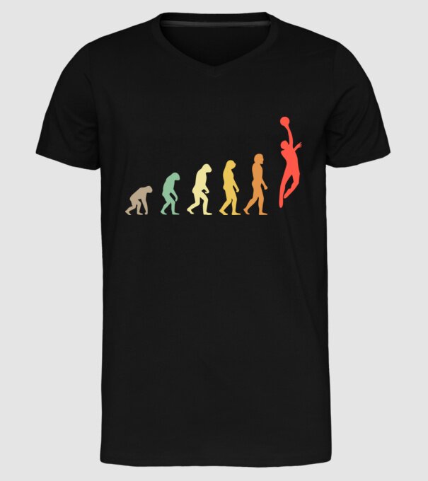 Basketball evolution model negru pe tricou