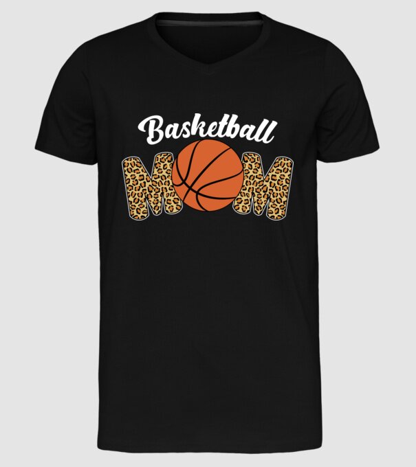 Basketball Mom model negru pe tricou