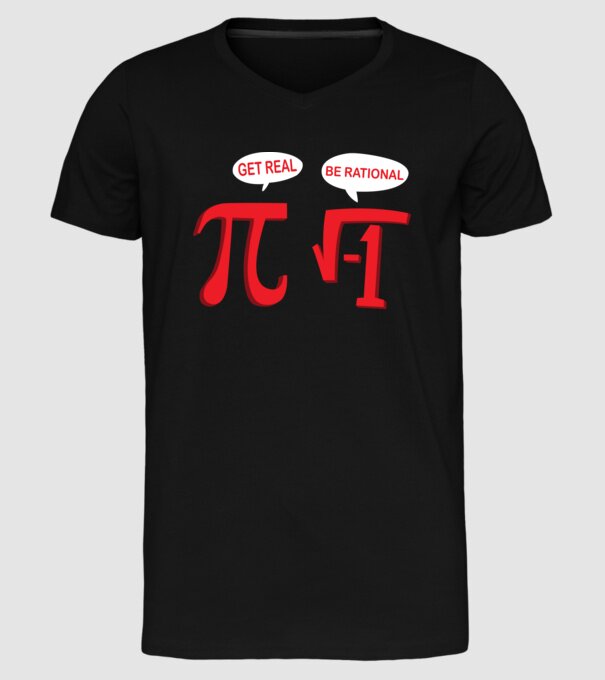 Be rational PI model negru pe tricou